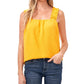 CeCe Women's Sleeveless Square Neck Top Yellow Size Small
