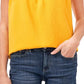 CeCe Women's Sleeveless Square Neck Top Yellow Size Small