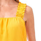 CeCe Women's Ruffle Sleeveless Swing Top Yellow Size Large
