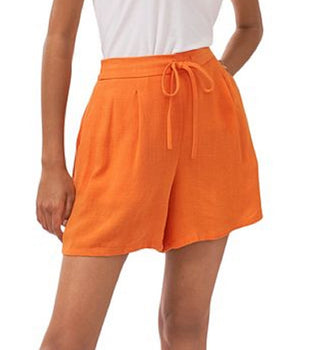 Riley & Rae Women's Drawstring Shorts Orange Size Large