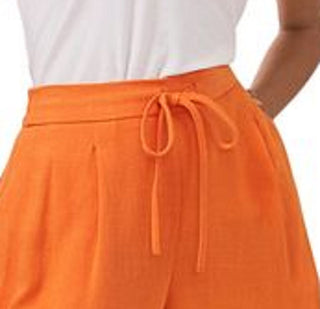 Riley & Rae Women's Drawstring Shorts Orange Size Large