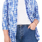 Vince Camuto Women's Tie Dye Open Front Cardigan Blue Size 1X