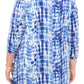 Vince Camuto Women's Tie Dye Open Front Cardigan Blue Size 1X