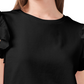 Vince Camuto Women's Tiered Ruffled Sleeve T Shirt Black Size Large