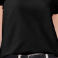 Vince Camuto Women's Tiered Ruffled Sleeve T Shirt Black Size Large