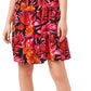 Riley & Rae Women's Floral Short Sleeve Off Shoulder Short Party Fit Flare Dress Red Size X-Small