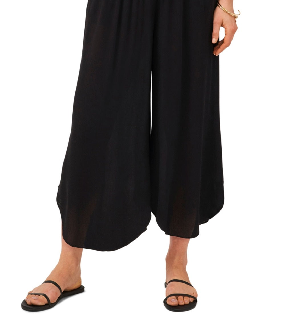 Ralph Lauren Women's Side Stripe Wool Crepe Pants Black Size 14