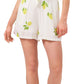 1.STATE Women's Short Sleeve Tie Front Romper Brown Size X-Large