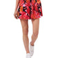 Riley & Rae Women's Stretch Pocketed Pleated Floral Shorts Red Size X-Large
