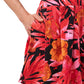 Riley & Rae Women's Stretch Pocketed Pleated Floral Shorts Red Size X-Large