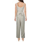 Riley & Rae Women's Belted Button-Top Jumpsuit  Calm Deser Size 12