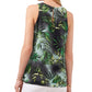 Vince Camuto Women's Printed Keyhole Back Top Black Small