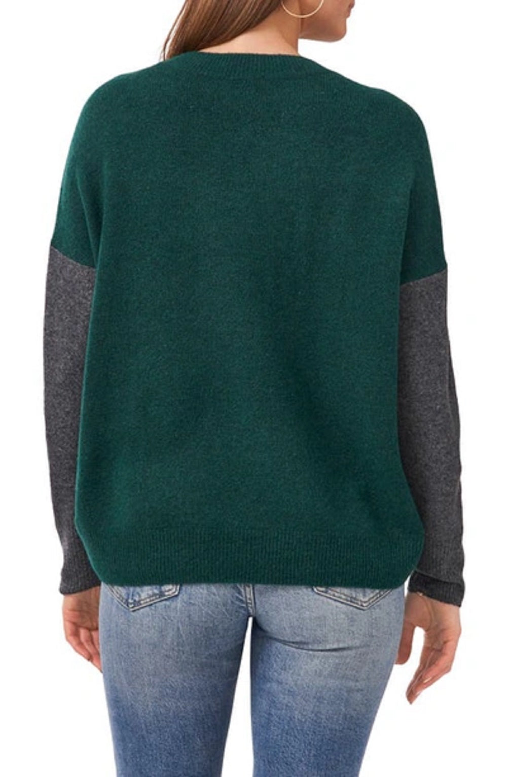 Vince Camuto Women's Colorblock Sweater Green Size X-Small