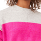 Vince Camuto Women's Extend Shoulder Colorblock Sweater Pink Size Large