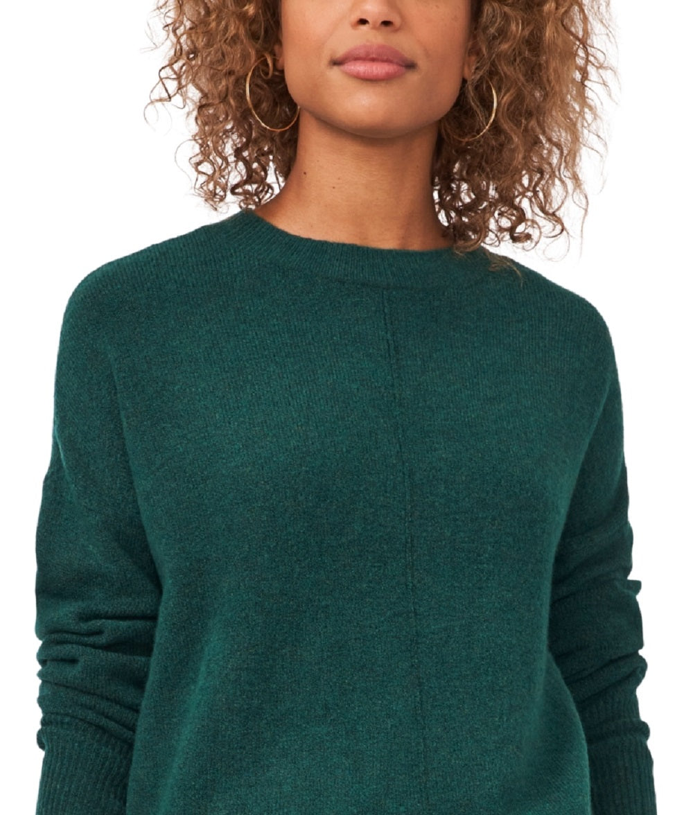 Vince Camuto Women's Center Seam Crewneck Sweater Green Size Medium