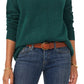 Vince Camuto Women's Center Seam Crewneck Sweater Green Size Medium