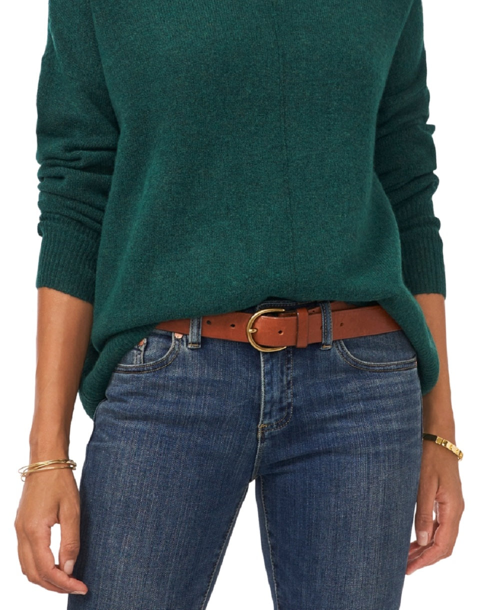 Vince Camuto Women's Center Seam Crewneck Sweater Green Size Medium