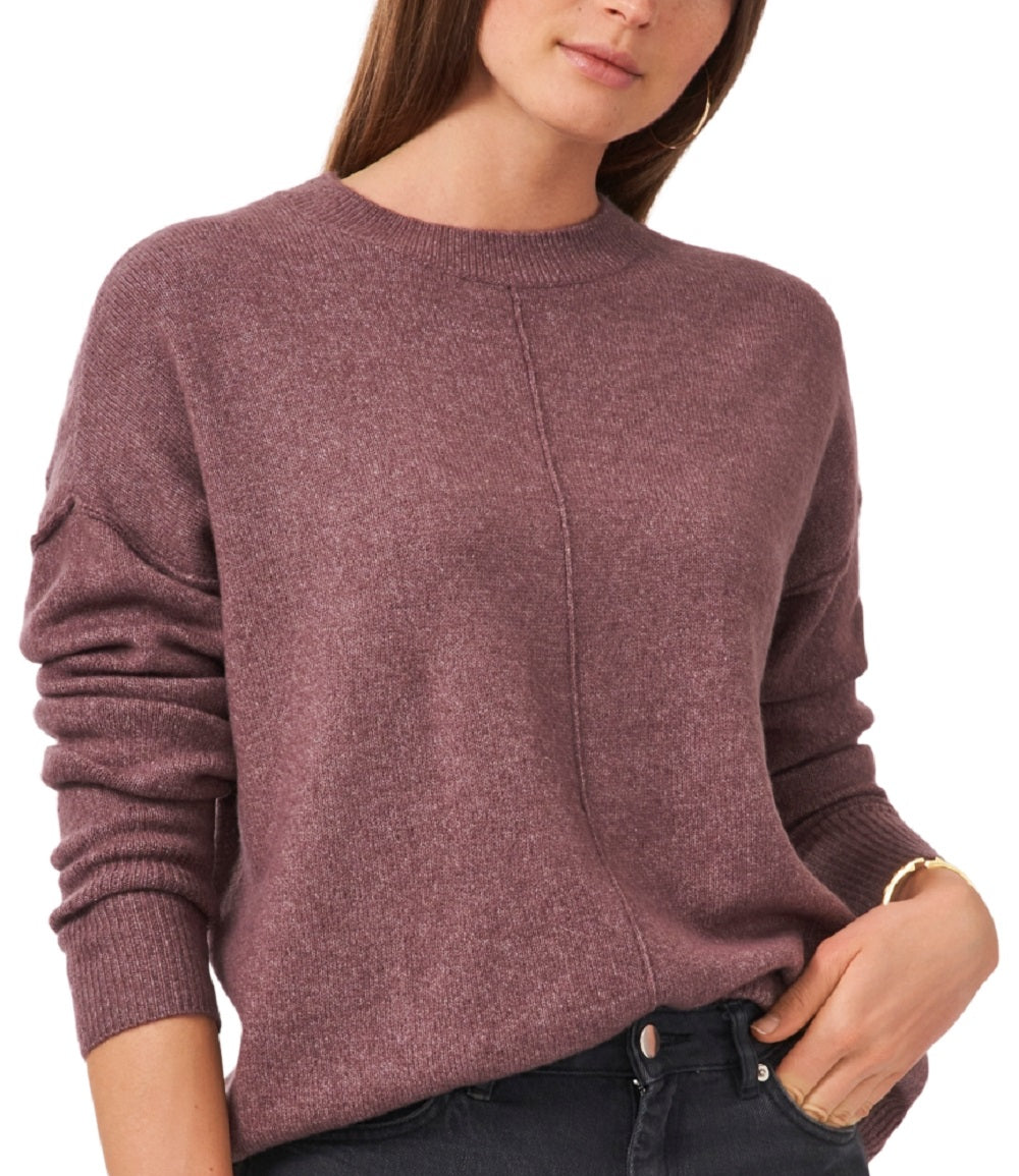 Vince Camuto Women's Center Seam Crewneck Sweater Purple Size Small