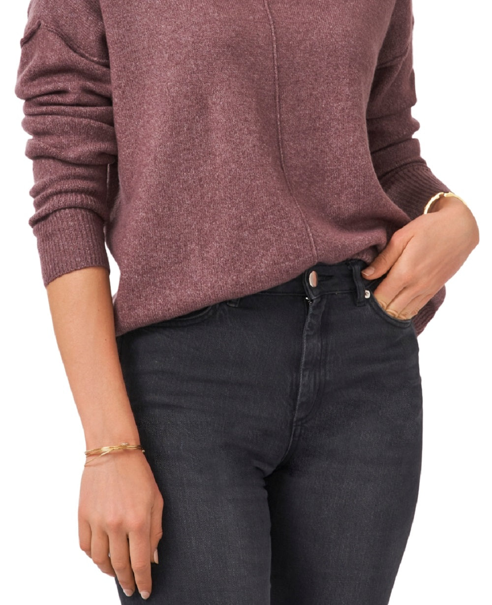 Vince Camuto Women's Center Seam Crewneck Sweater Purple Size Small