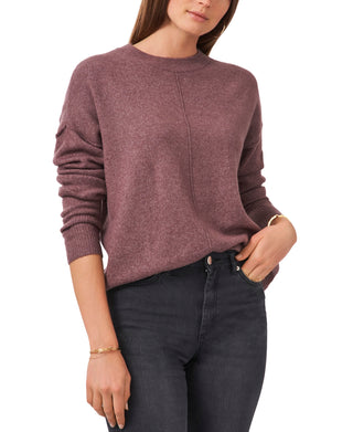 Vince Camuto Women's Center Seam Crewneck Sweater Purple Size Small