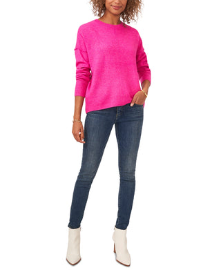 Vince Camuto Women's Center Seam Crewneck Sweater Pink Size X-Large