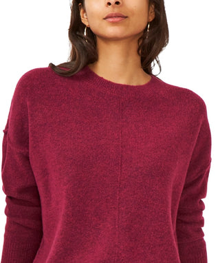Vince Camuto Women's Center Seam Crewneck Sweater Red Size Small