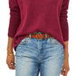 Vince Camuto Women's Center Seam Crewneck Sweater Red Size Small