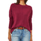 Vince Camuto Women's Center Seam Crewneck Sweater Red Size Large