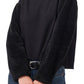 Vince Camuto Women's Faux Shearling Sleeve Knit Top Black Size XX-Large