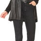 Vince Camuto Women's Drape Front Faux Leather Cardigan Grey Size Small