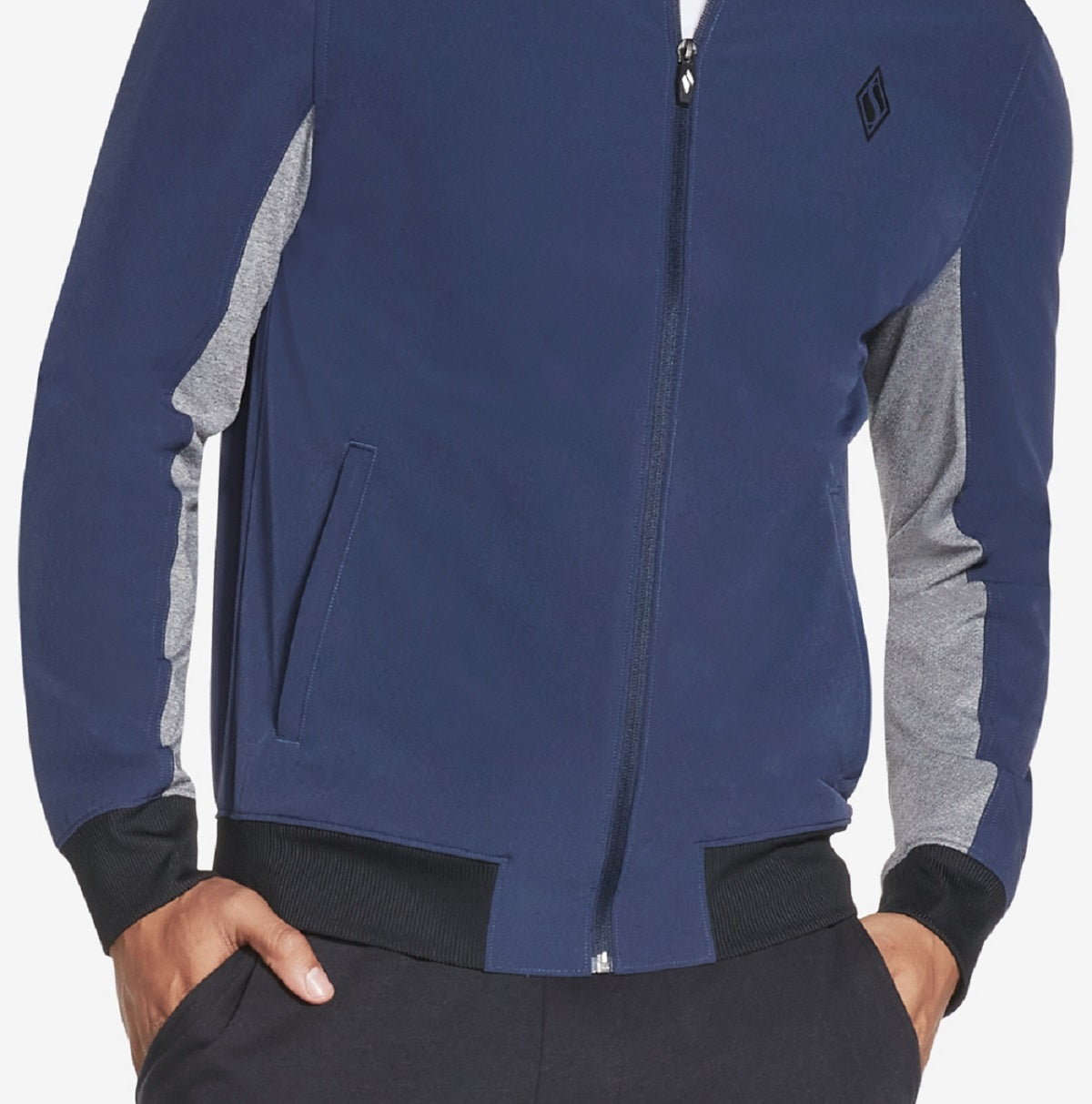 Skechers Men's Go Walk Wear Skechweave Premium Colorblocked Bomber Jacket Blue Size XXX-Large