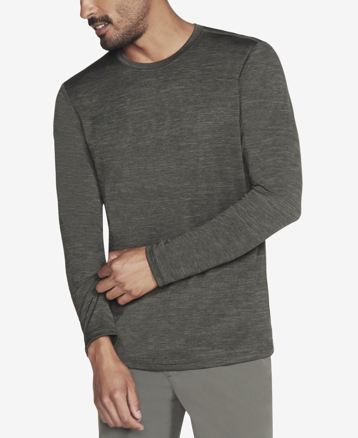 Skechers Men's On the Road Long Sleeve T-Shirt Green Size Small