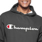 Champion Men's Logo Print Hoodie Gray Size 2X