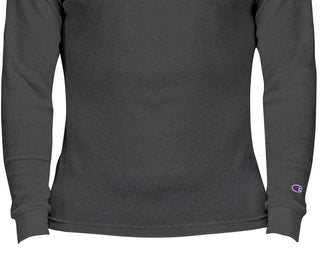 Champion Men's Big & Tall Thermal Logo Print Shirt Grey Size XXXX-Large