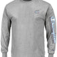 Champion Men's Graphic Logo Long Sleeve T-Shirt Gray Size XX-Large