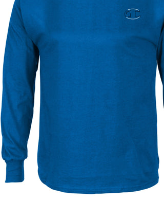 Champion Men's Graphic Logo Long Sleeve T-Shirt Blue Size Medium