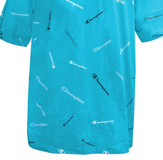 Champion Men's Relaxed Fit Allover Classic Logo T-Shirt Green Size XXX-Large