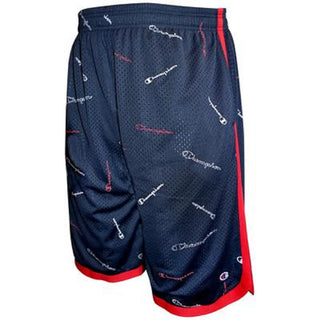 Champion Men's Allover Classic Logo Taped Mesh Shorts Blue Size XX-Large