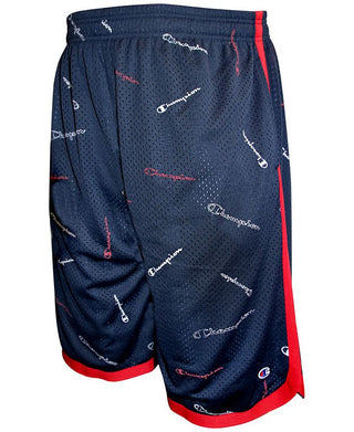 Champion Men's Allover Classic Logo Taped Mesh Shorts White Size 2X