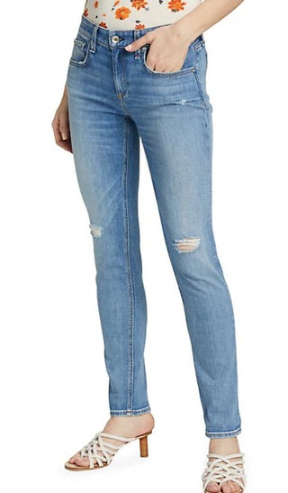 Rag & Bone Women's Dre Low Rise Slim Boyfriend Jeans Blue Size 27