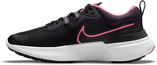 Nike Women's React Miler 2 Running Shoes Black/Pink Size 7.5 B(M) Us