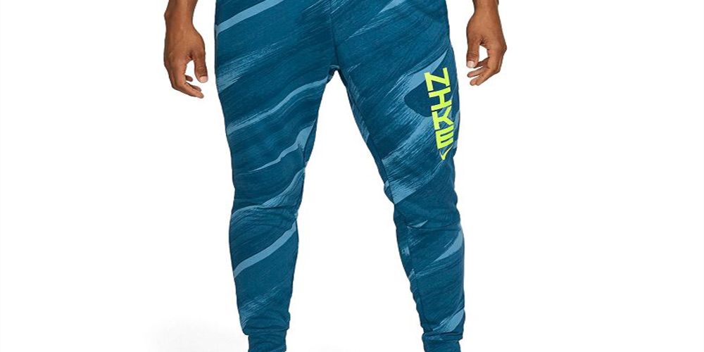 Nike Men's Dri FIT Fleece Training Pants Blue Size Small
