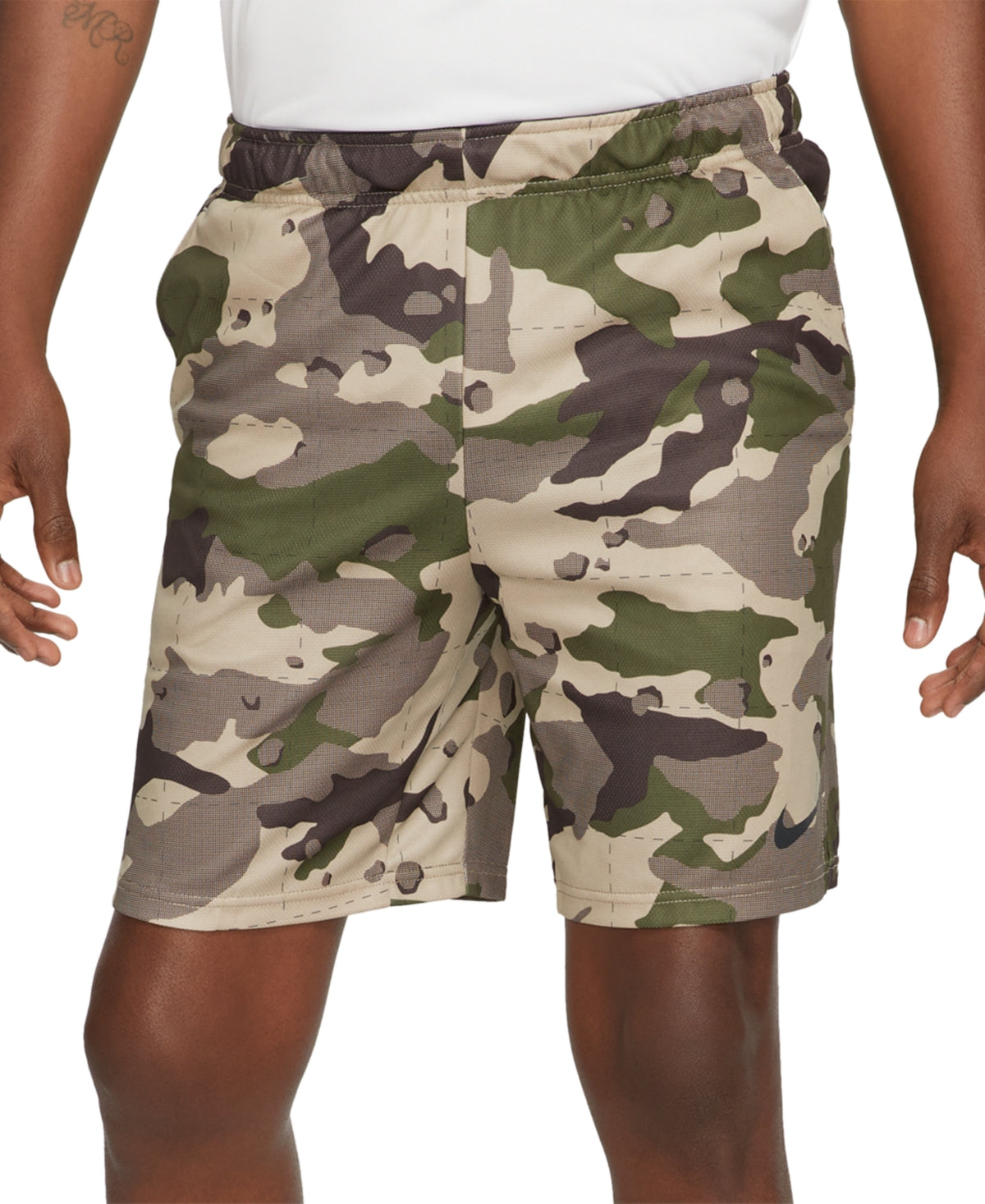 Nike Men's Dri Fit Camo Training Shorts Brown Size X-Large