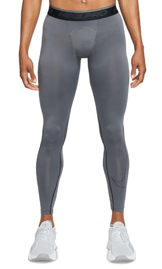 Nike Men's Pro Dri Fit Training Tights Gray Size Medium