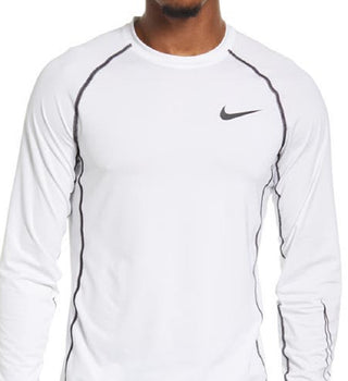 Nike Men's Pro Dri Fit Performance Slim Fit T-Shirt White Size Large