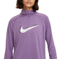 Nike Women's Swoosh Run Dri Fit Half Zip Top Purple Size X-Small