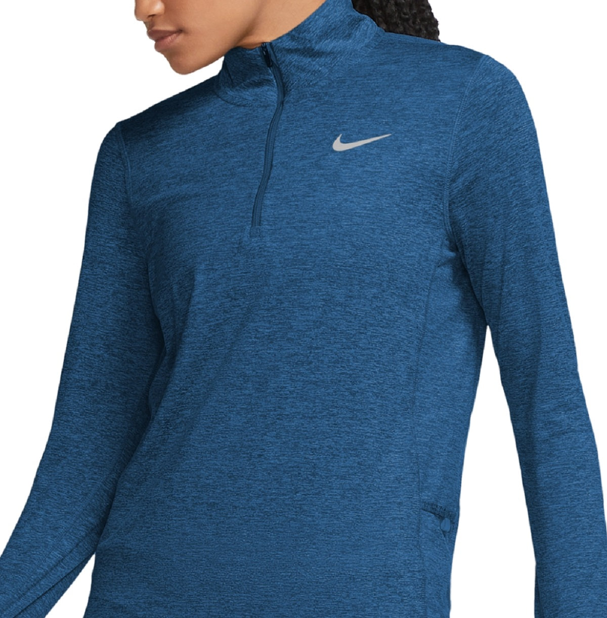 Nike Women's Element Dri Fit Half Zip Running Top Blue Size Small