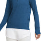 Nike Women's Element Dri Fit Half Zip Running Top Blue Size Small