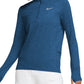 Nike Women's Element Dri Fit Half Zip Running Top Blue Size X-Large