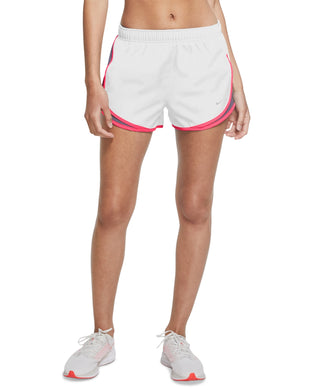 Nike Women's Dri Fit Solid Tempo Running Shorts White Size Large